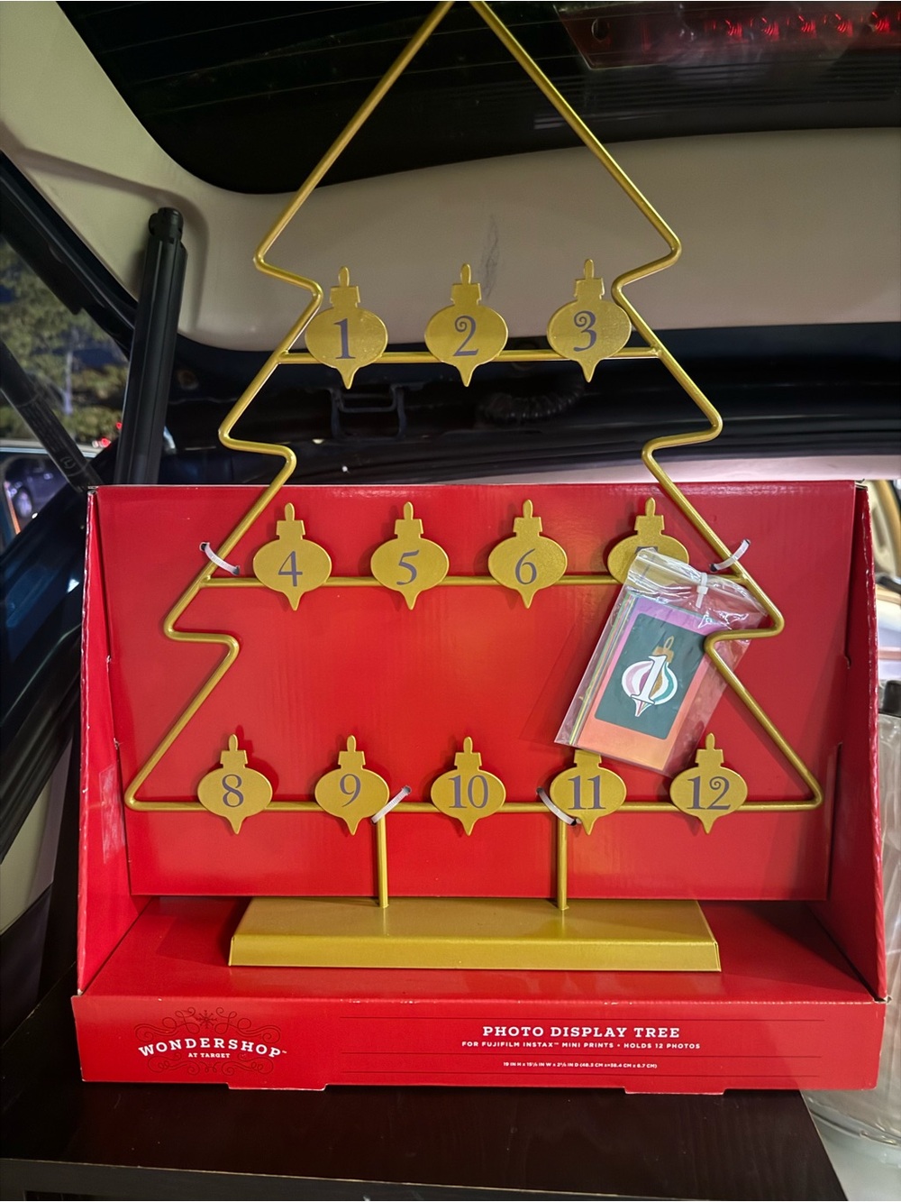 Wondershop Gold Photo Display Tree - 12-Count Holiday Frame Holder-NWT!